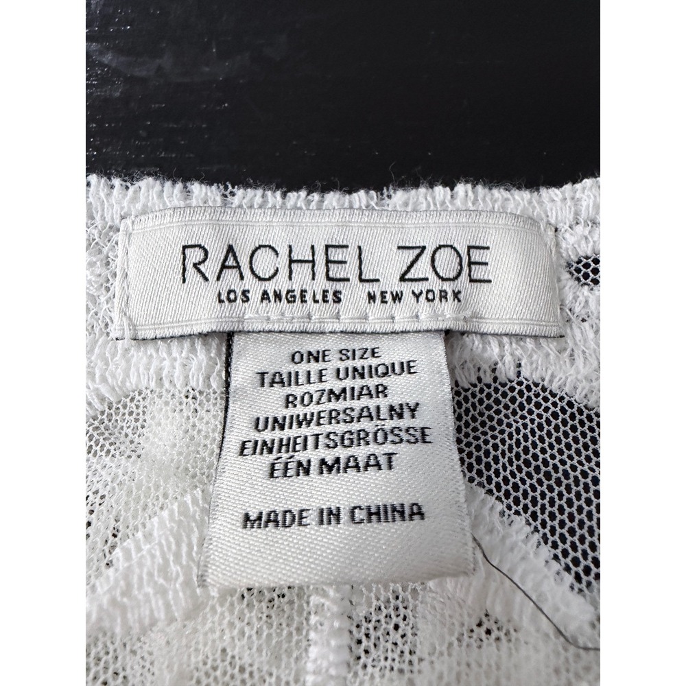 Rachel Zoe White Floral Embroidered Mesh Kimono Cardigan Cover Up One Size - Picture 3 of 8